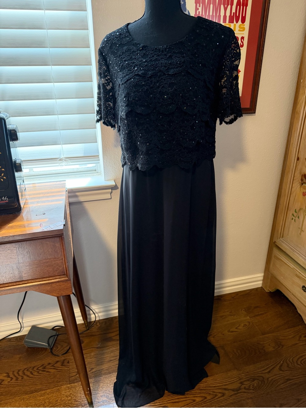 Black Evening Gown for Spring/Summer